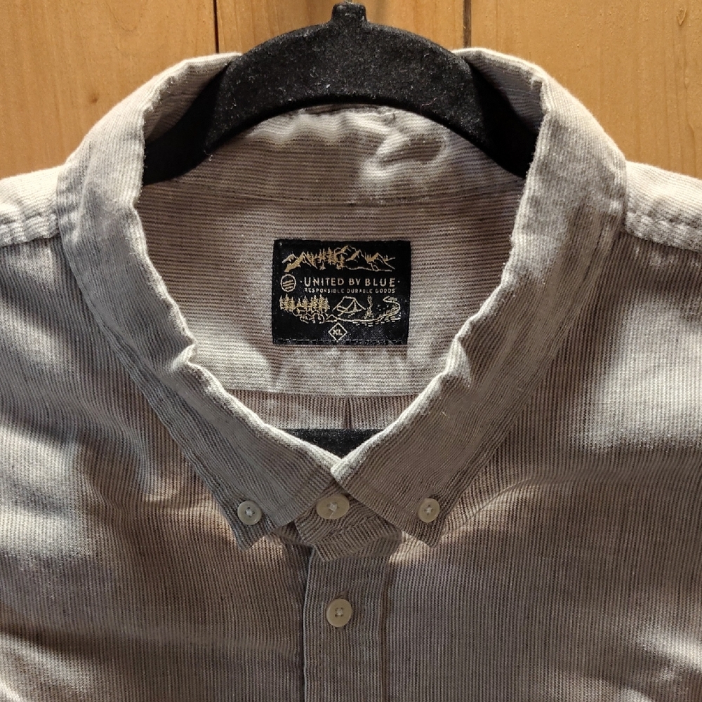 United By Blue Light Gray Casual Button Down Shirt
